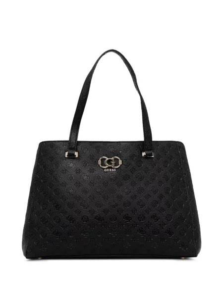Shopper táska Guess autogrammal fekete