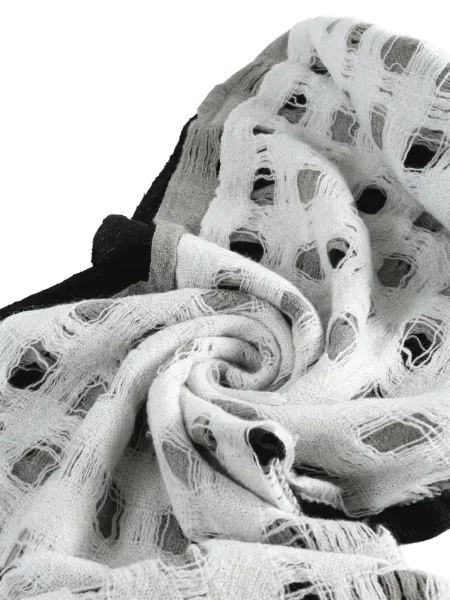 Κασκόλ Yohji Yamamoto με κρόσσια γκρι