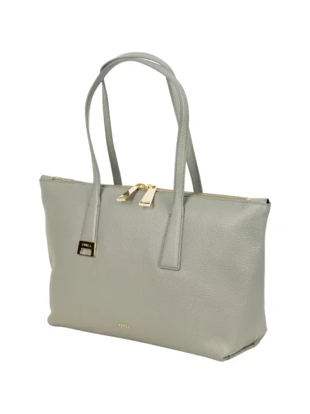 Geantă shopper Furla din piele gri