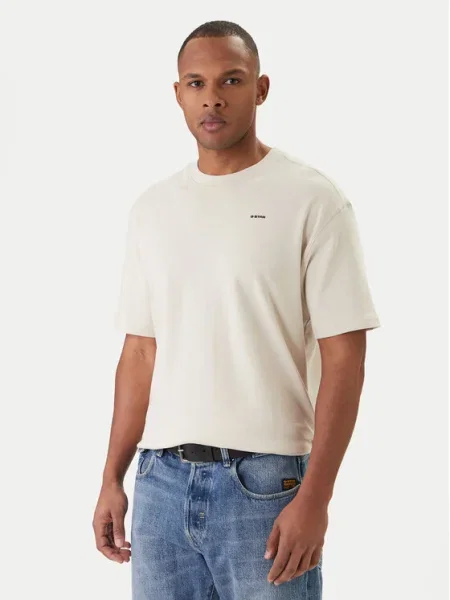 G-Star Raw Tricou Rib alb