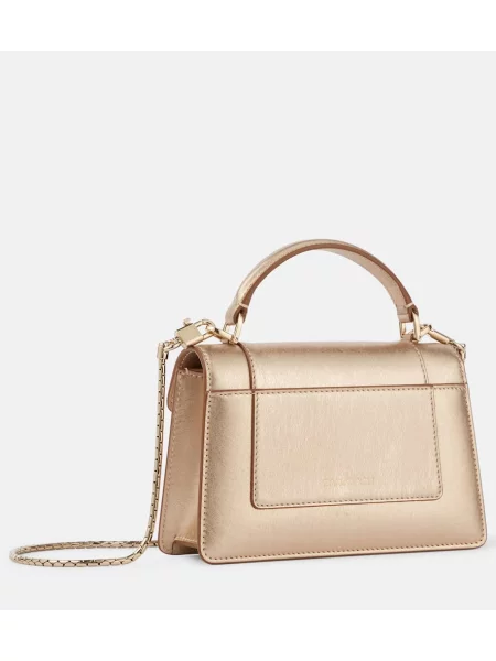 Geanta de piele Bvlgari din piele auriu