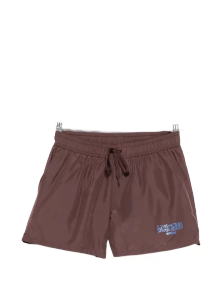Slip de baie Moschino cu imagine cu cordon maro