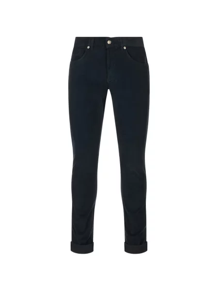 Pantaloni Dondup de catifea cord albastru