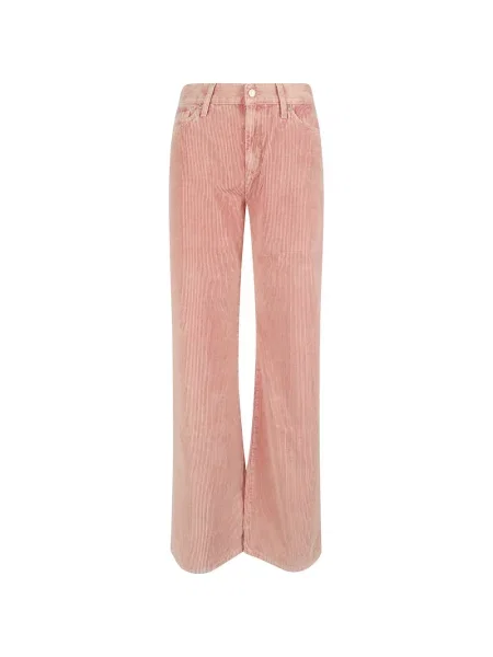 Pantaloni 7 For All Mankind de catifea cord roz