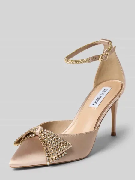 Czółenka z ozdobą z cyrkonii model Last Dance' Steve Madden beżowa