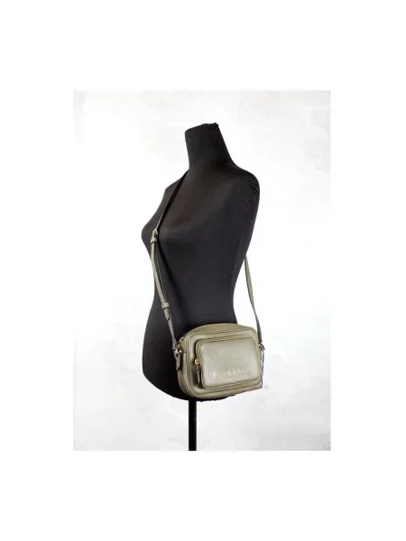 Torebka crossbody Burberry skórzana z logo żółta
