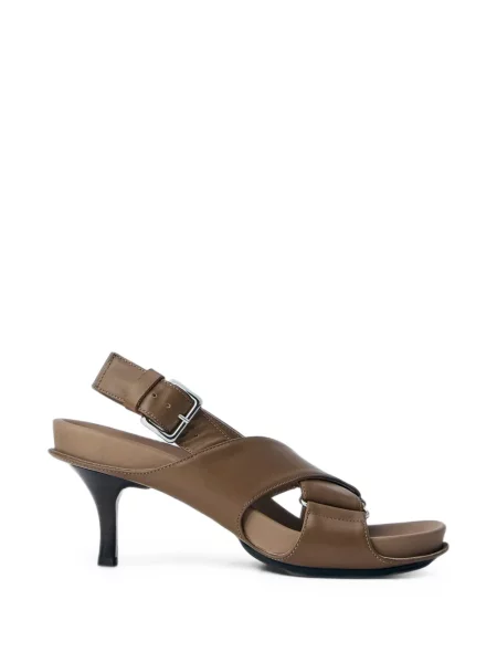 Sandale Marni slingback cu bretele maro