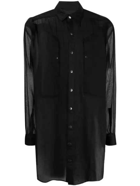 Прозрачна риза Rick Owens черно