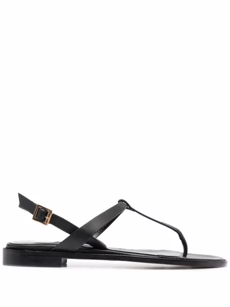 Сандали Manolo Blahnik с отворена пета черно