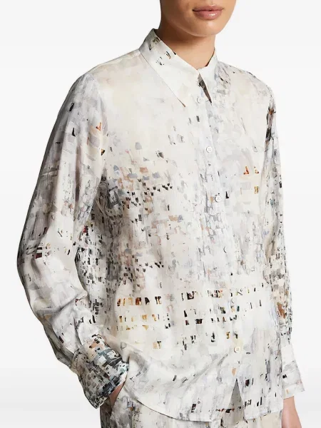Koszula Peserico z nadrukiem w abstrakcyjne wzory