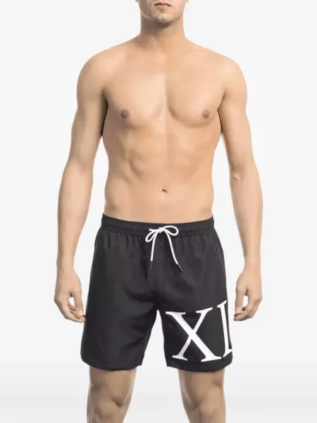 Slip de baie Bikkembergs cu imagine negru