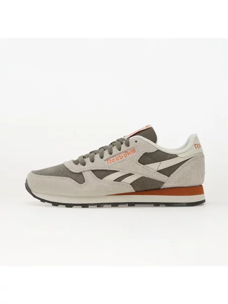 Шкіряні класичні кросівки Reebok Classic Leather без кісточок сірі