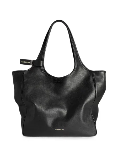 Geantă shopper Balenciaga cu funde negru