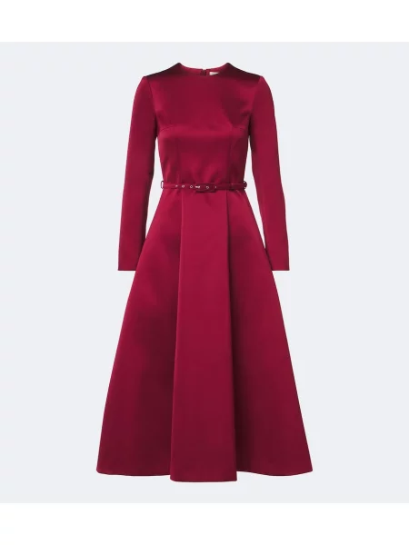 Cu centură rochie midi Emilia Wickstead din satin roșu