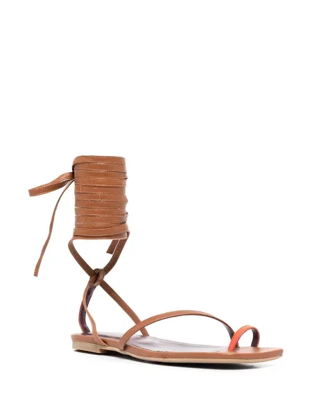 Sandale Staud din piele maro