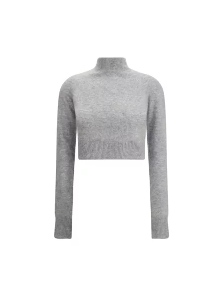 Lniany sweter Sportmax szary