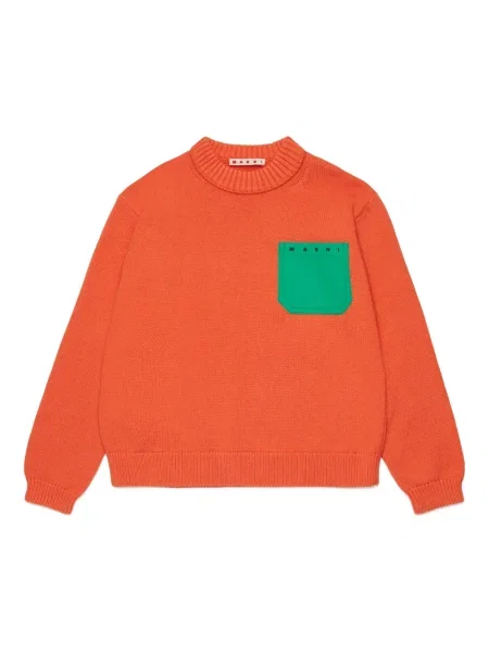 Sweter dziecięcy Marni pomarańczowy