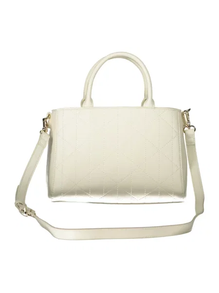 Lniana torebka Valentino Bags biała