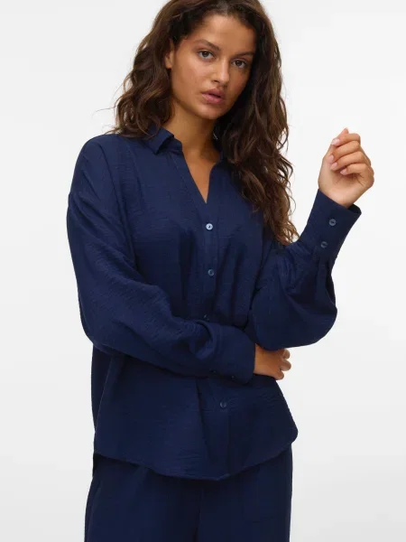 VERO MODA Bluză VMMELANEY QUEENY noapte albastru
