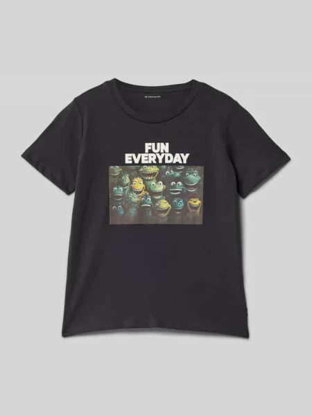 T-shirt o kroju regular fit z czystej bawełny Tom Tailor
