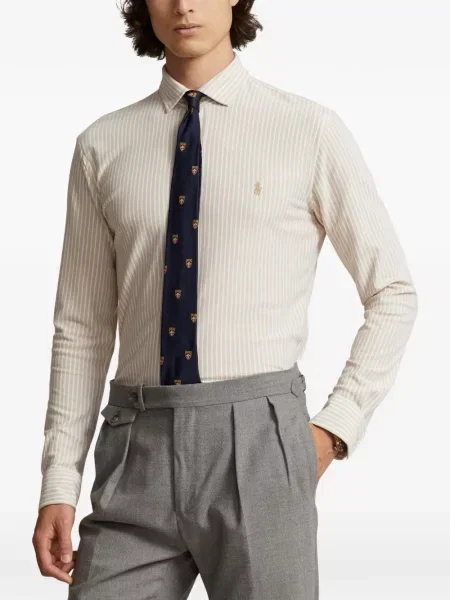 Matlasat tricou polo Polo Ralph Lauren cu decolteu rotund cu autograf roșu