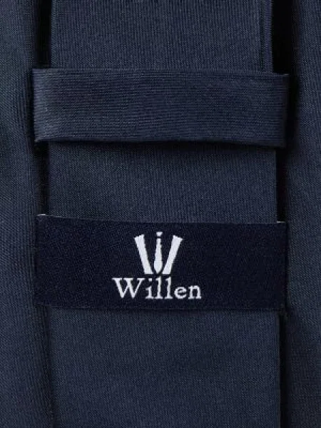Krawat z jedwabiu 7 cm Willen granatowy