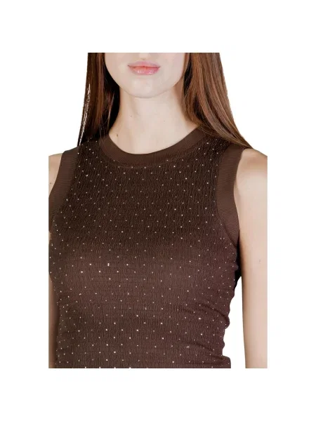 Top Guess fără mâneci albastru