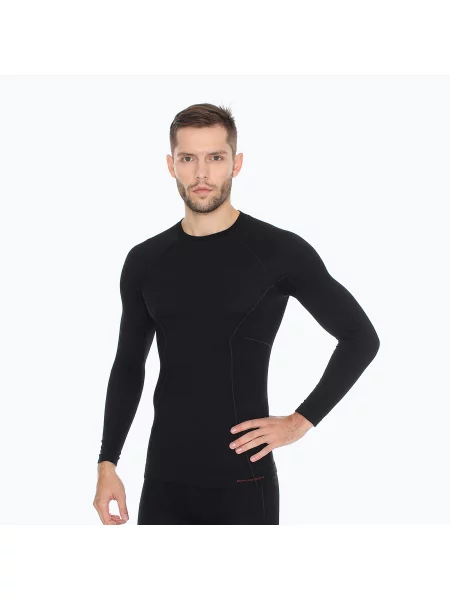 Longsleeve termoaktywny Brubeck Active Wool czarny
