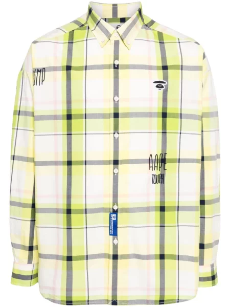 Cămașă Aape By A Bathing Ape în carouri verde