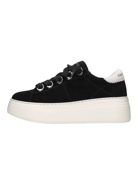 Sneakersy Emanuélle Vee skórzane czarne