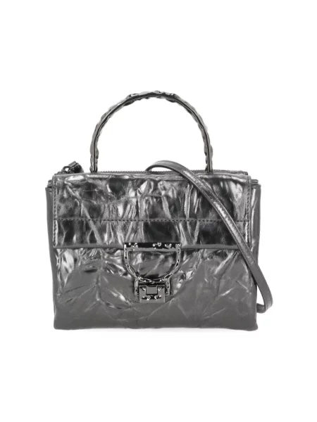 Torebka Coccinelle skórzana szara