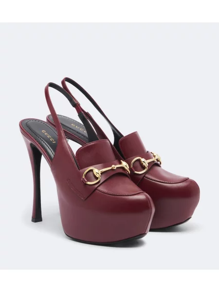 Pantofi cu toc Gucci din piele slingback