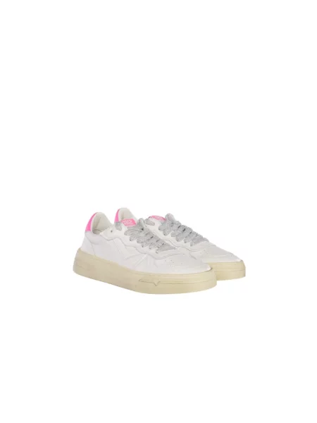 Sneakersy 4b12 skórzane białe