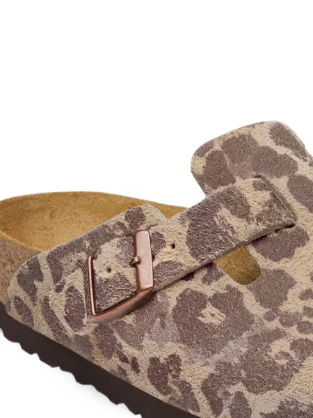 Papuci tip mules Birkenstock cu imagine cu model leopard