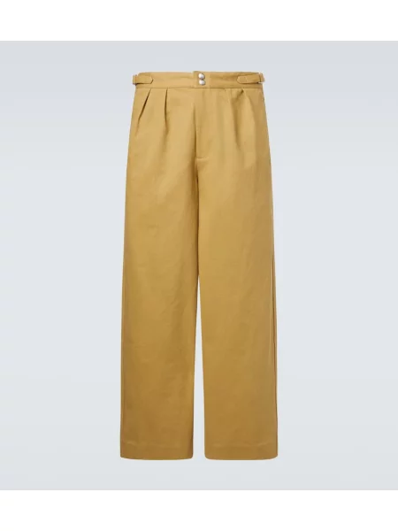 Keprové široké kalhoty Bode žluté