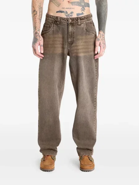 Široké kalhoty Dime hnědé