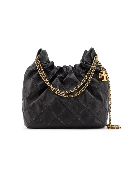 Torebka Tory Burch skórzana z nadrukiem czarna