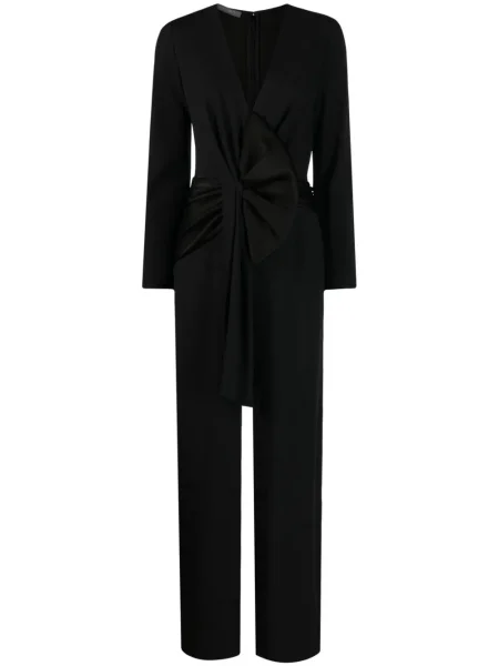 Salopetă Alberta Ferretti cu funde din satin negru