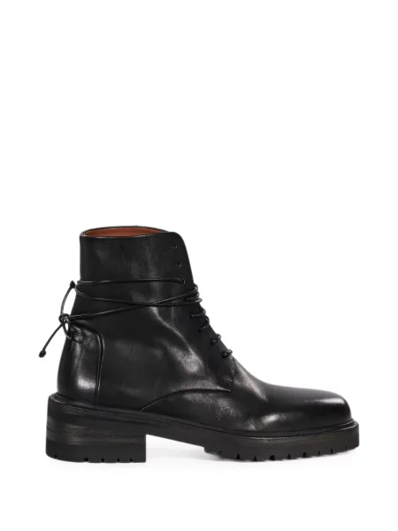 Botine Marsell cu șireturi din piele negru