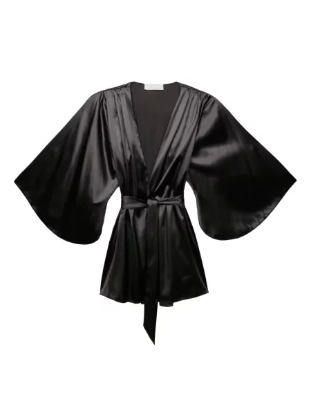 Halat Fleur Du Mal din satin negru