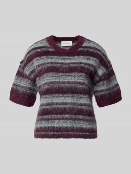 Sweter z dzianiny w kroju regular fit z mieszanki wełny model Lycie' Msch Copenhagen szary