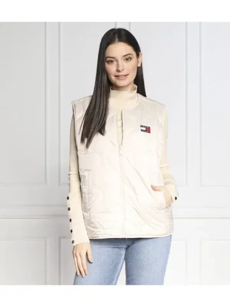 Tommy Jeans Cu două fețe vestă bej