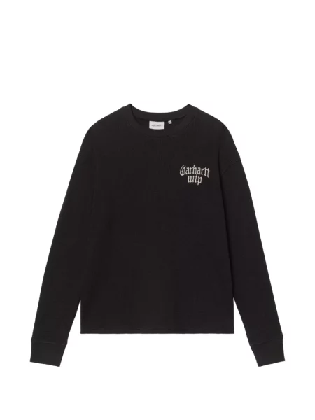 Ilgas marškinėliai Carhartt Wip ilgomis rankovėmis juoda
