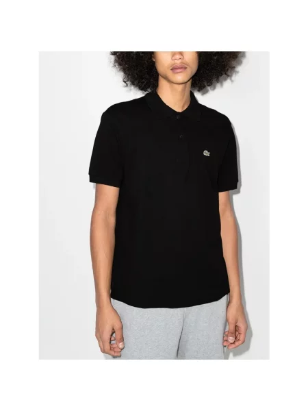 Koszulka polo Lacoste z krótkim rękawem czarna