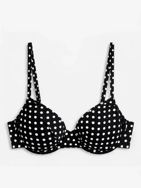 Biustonosz bikini z fiszbinami czarne