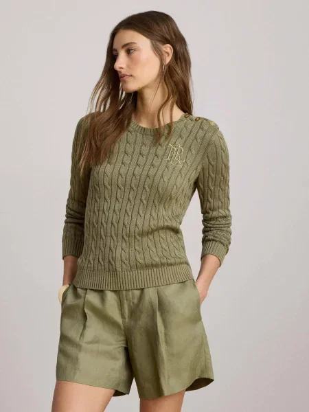Lauren Ralph Lauren Pulóver khaki / olíva