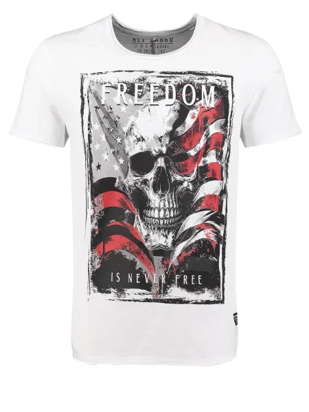 Key Largo Tricou KLFREEDOM roșu / negru alb