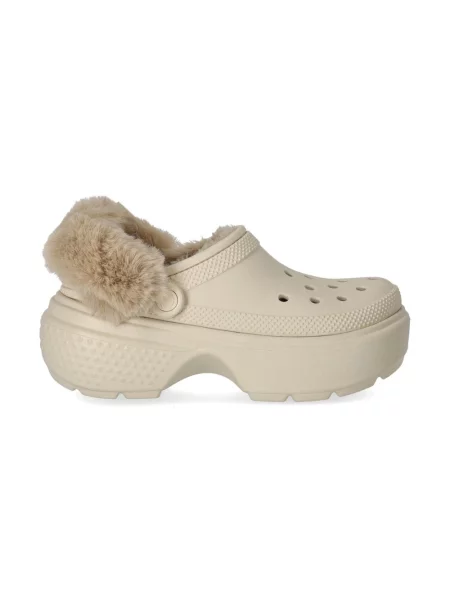 Botki Crocs beżowe