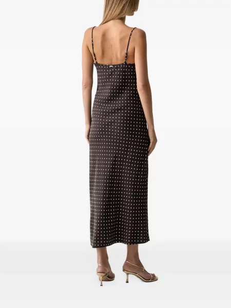 Rochie midi Guess din satin negru