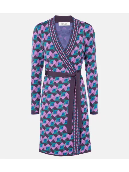 Rochie Diane Von Furstenberg tricotate de costum violet